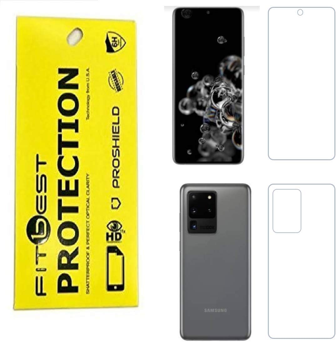 Fitbest Impossible Front and back Tempered Screen Guard for Samsung S20 Ultra - Transparent (does not cover the edges)
