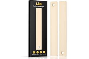 Auxoda 13 Inch Under Cabinet Lighting 3000K Warm White, Motion Sensor Wireless LED Closet Lights, USB Rechargeable Dimmable Lighting for Kitchen & Bedroom