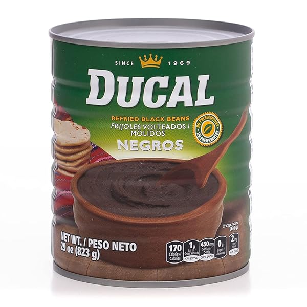 DUCAL BLACK REFRIED BEANS ORGANIC 29 OZ –...