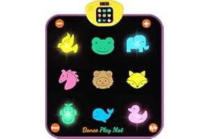 ANNKIE Dance Mat for Kids, Toys for 3-8 Year Old Girls,Upgraded Kids Dance Mat with Light Up Pattern, Dance Music Games with 5 Modes, 3 Challenge Levels,Birthday Xmas Gifts for 3 4 5 6 7 8+ Year Old Girls
