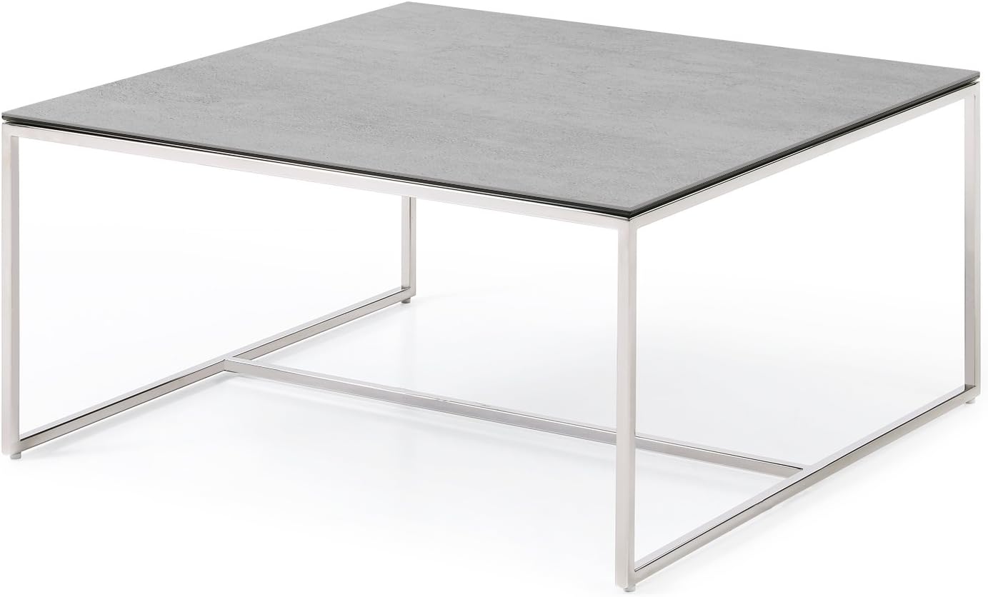 Massimilano Grau Couchtisch wohnzimmertisch mit Keramik-Tischplatte ...