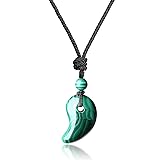 AMORWING Mala Beads Magatama Japanese Malachite