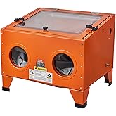 VEVOR 25 Gallon Sandblasting Cabinet, 40-120PSI Portable Benchtop Sand Blasting Cabinet, Heavy Duty Steel Sand Blaster with Blasting Gun &amp; 4 Ceramic Nozzles for Paint, Stain, Rust Removal