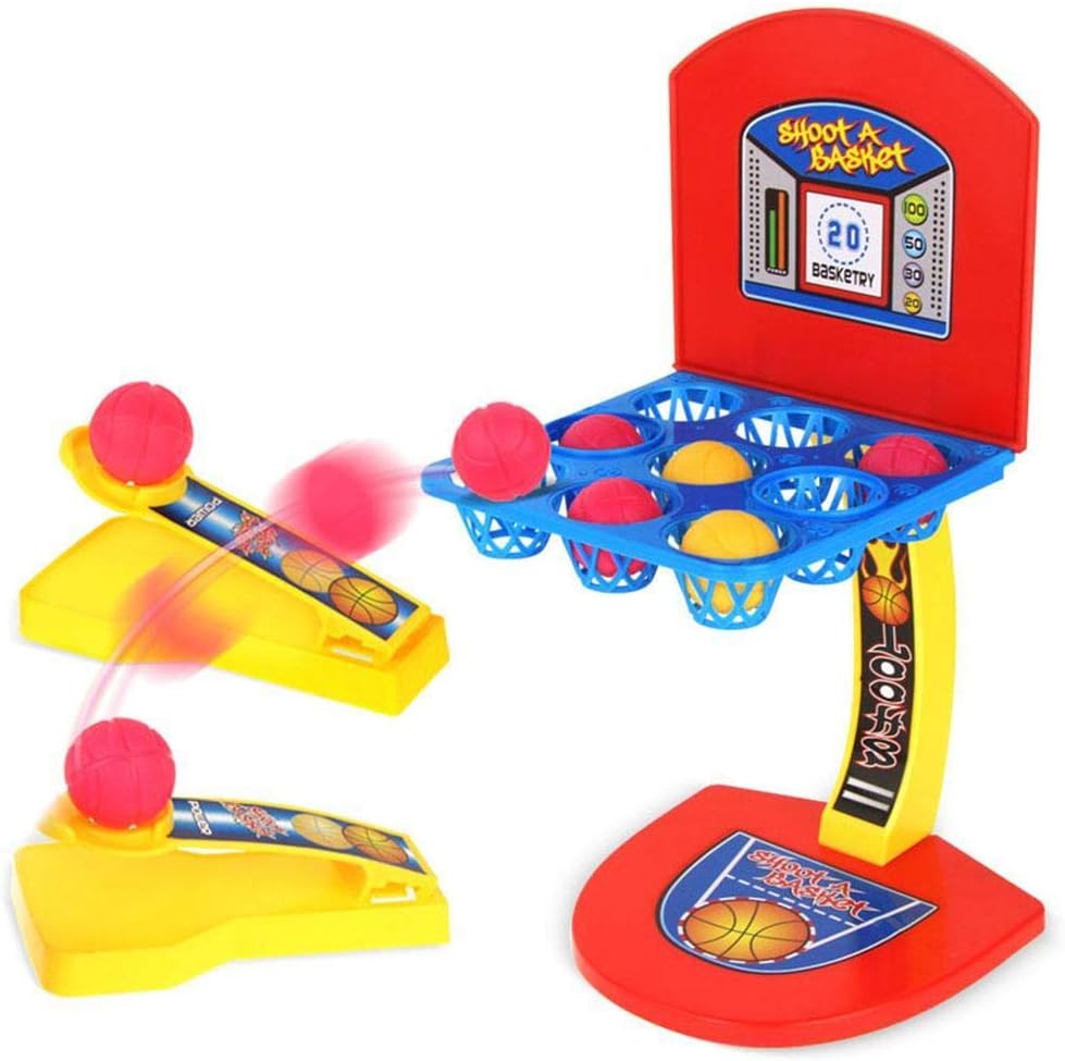 Star Eleven Mini Basketball Shooting Game For Children's Desktop Shooting Colored Marbles Basketball Nine-Gallery Table Games Parent-Child Interaction Fingertip Movement