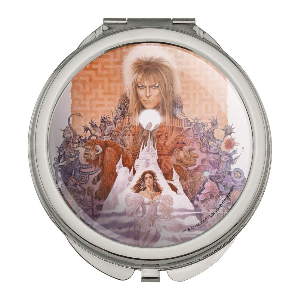 Labyrinth Movie Art Goblin King Jareth David Bowie Compact Travel Purse Handbag Makeup Mirror