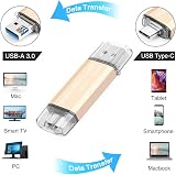BorlterClamp 32GB USB C 3.0 OTG Flash Drive for Android Phones Tablets Gold view 2