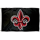 Louisiana Lafayette Ragin Cajuns Fleur de lis Black Flag