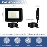 Caldarax 20W LED Floodlight Outdoor 2000LM IP66 Waterproof 6000K Daylight White view 2