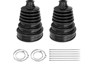 LSKASELUE 2PCS CV Joint Boot Kit, Dustproof Silicone CV Axle Boot with Clamps & Cable Ties, Flexible Dust Cover Replacement J