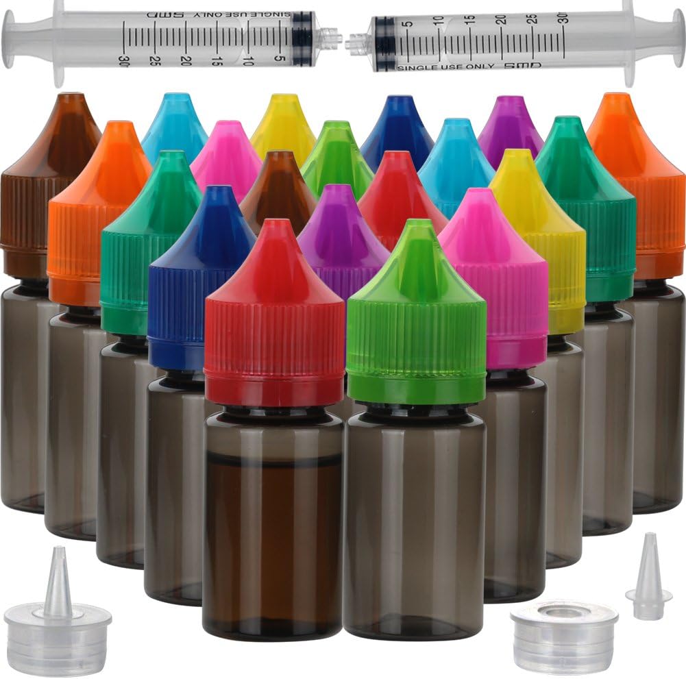 20pcs 30ml Soft PET Unicorn Dropper Bottle Liquid Refill Bottle Liquid Applicator Bottle