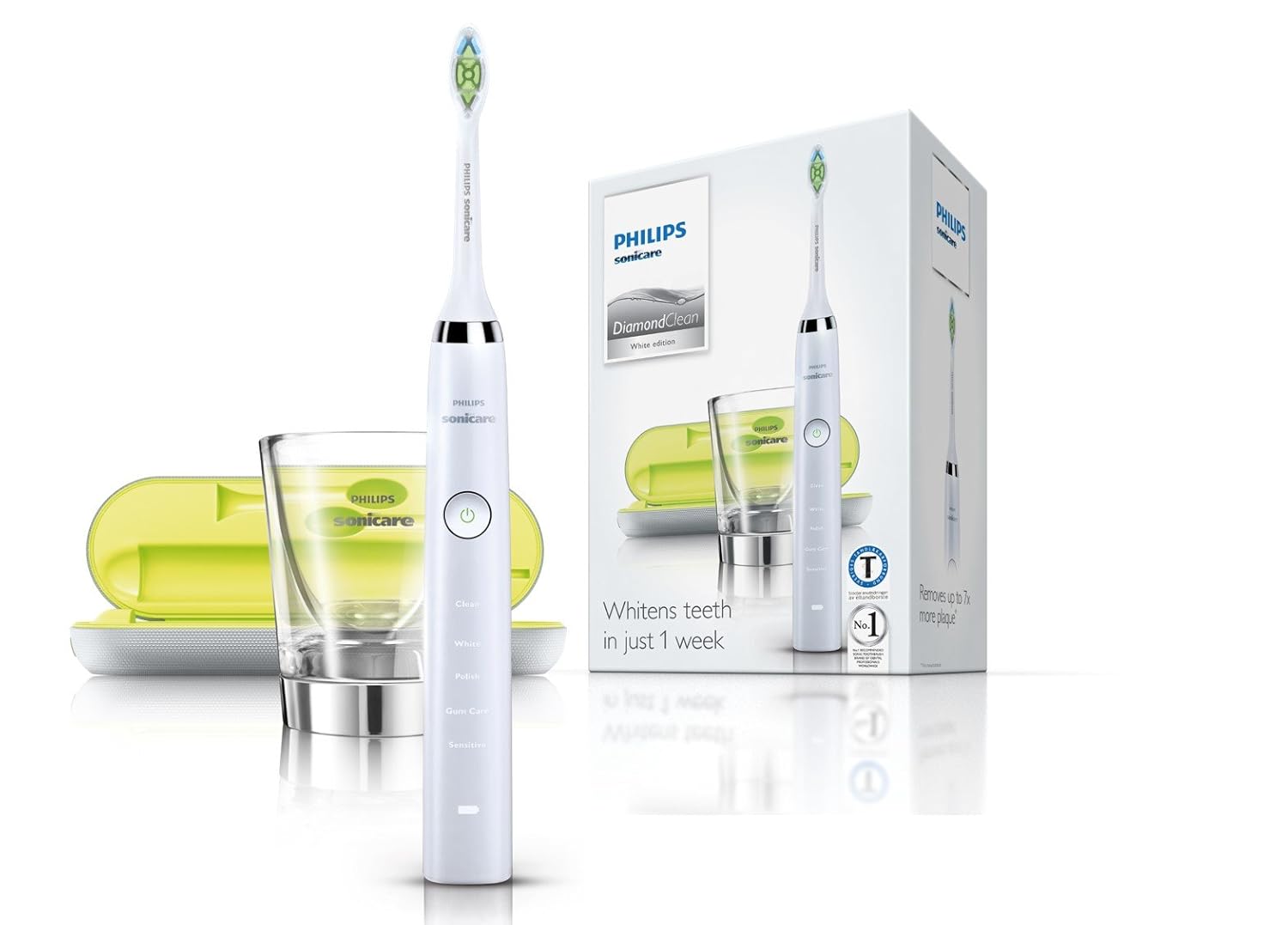 Philips HX Cepillo de dientes eléctrico Sonicare Diamond Clean con cabezales de