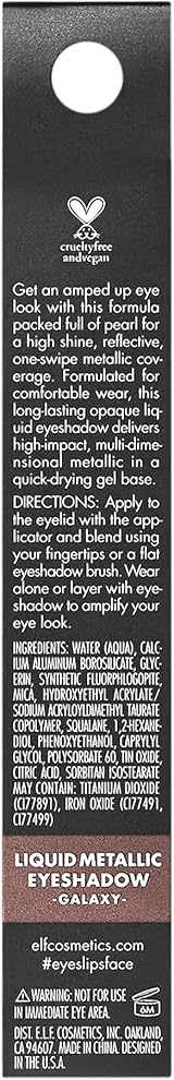e.l.f. Liquid Metallic Eyeshadow Galaxy Champagne Pearl Shimmer 0.17 oz view 5
