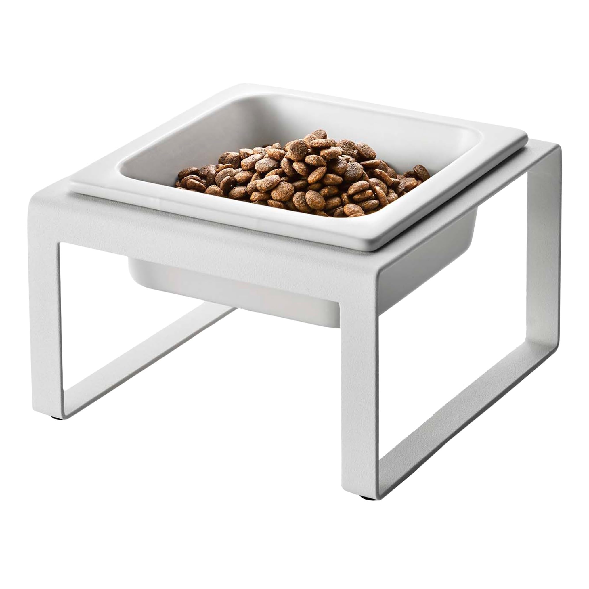 Yamazaki 5816 Tower Single Bowl 300 ml White Steel/Ceramic Minimalist Design