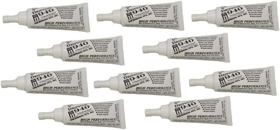 Hernon 940-50ML Dripstop 940 DEF Pipe Thread Sealant - 50ml Tube - 10-Pack