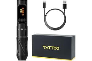 Permanent Makeup Machine with 5 Strokes Length 2.0mm-3.5mm Rotary Tattoo Gun, Wireless Permanent Makeup Tattoo Gun, Cartridge