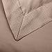 Amazon Brand – Pinzon 400-Thread-Count Pleated Hem Egyptian Cotton Duvet Set - King, Mocha