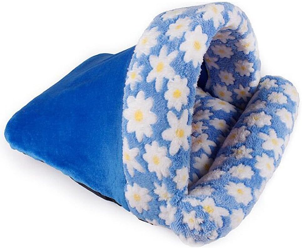 HapiGo Slipper Shape Pet Bed Cave Play House Soft Cozy for Small Dog Cat (Blue)