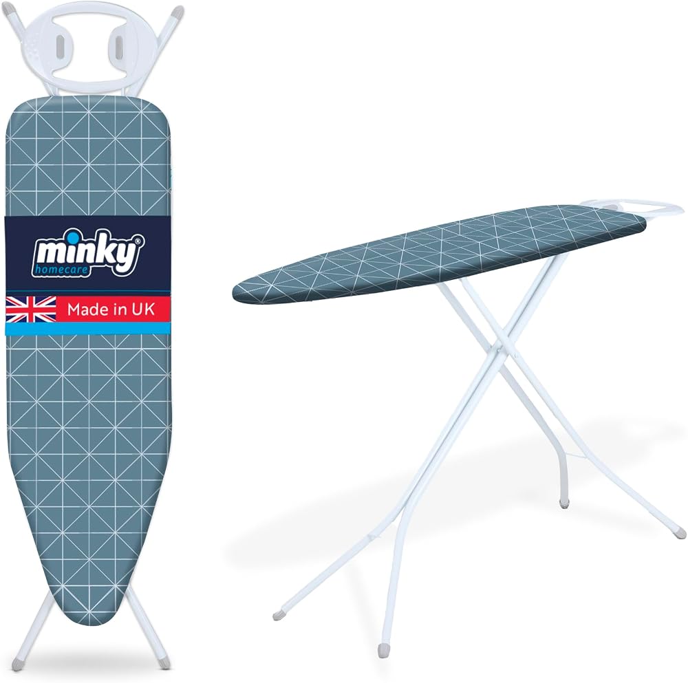 Minky Large Ironing Board 122 x 38 cm Universal Height UK Made