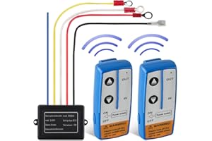WATERWICH 2pcs Wireless Winch Remote Control Kit 12V Recovery Switch Universal for Truck Jeep ATV SUV