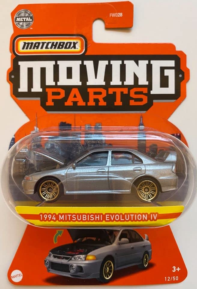 Matchbox Moving Parts 1994 Mitsu-bishi Evolution IV 12/50 (Silver)
