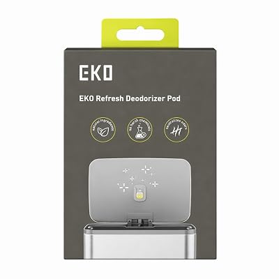 EKO Refresh Deodorizer Pod Kit with Refillable Holder, 1 Pod + 1 Holder, Plant-Based Odor Eliminator for Trash Can, Bathroom, Storage – Long-Lasting 45 Days Air Freshener, Natural, Chemical-Free
