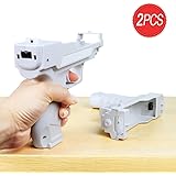 Wii Motion Plus Gun for Nintendo Wii Controller + Wii Shooting Games (White,Set of 2)