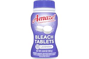 AMAZE Ultra Concentrated Bleach Tablets [32 tablets] - Lavender Scent - for Laundry, Toilet, and Multipurpose Home Cleaning. No Splash Liquid Bleach Alternative
