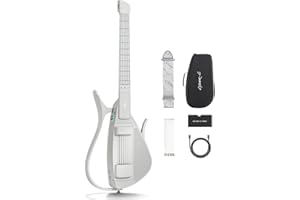 Enya CYBER-G Smart Guitar With Silicone Strings, 24 Built-in Tones, Travel Silent Guitar with Speaker and Drum system,App Int