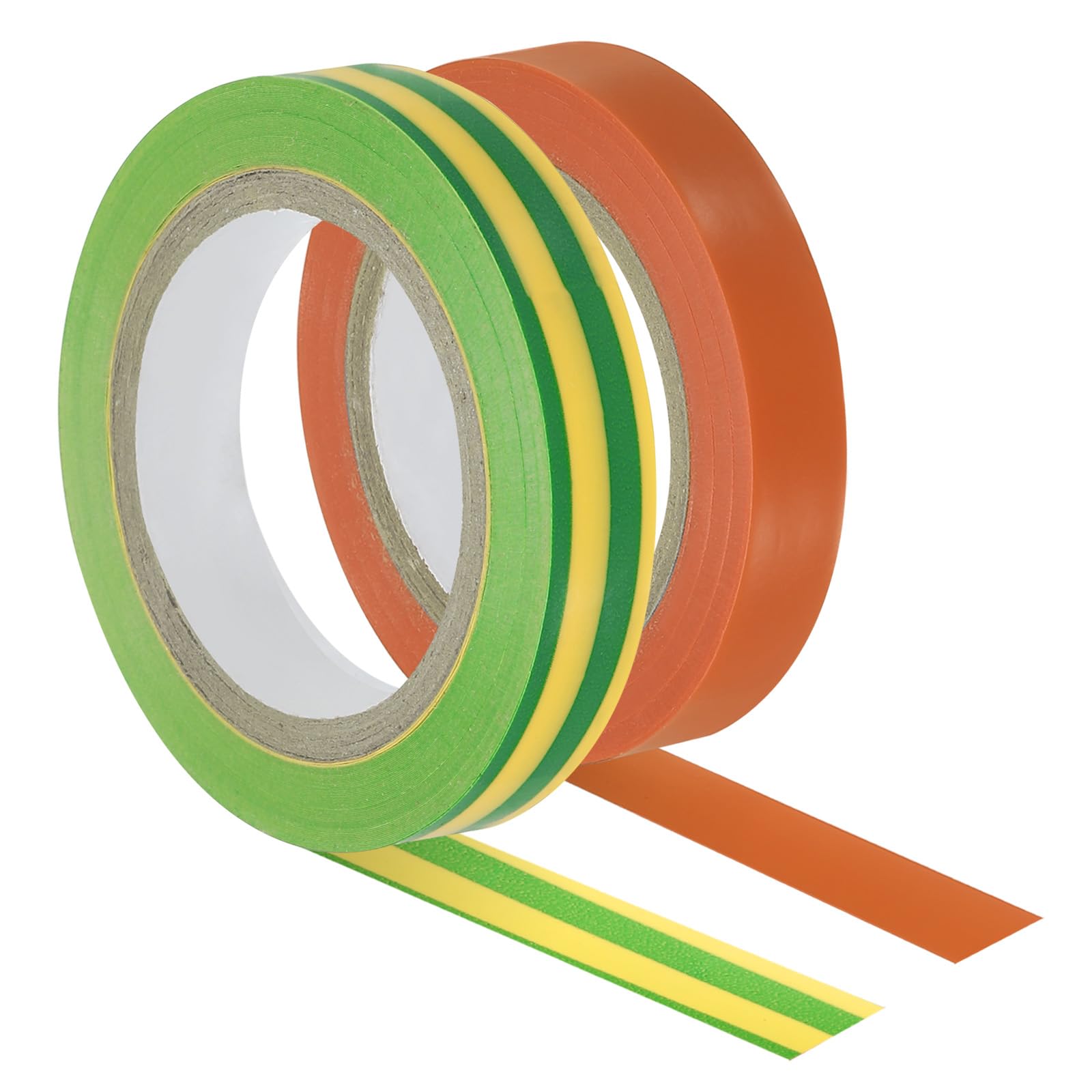 PATIKIL 32.8Ft Grip Finishing Tape, 2 Pack PVC Racquet Finishing Tapes Racket Accessories Sticky Seal for Tennis Badminton, Yellow Green/Orange