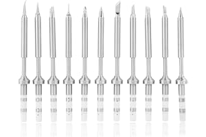 SEMME TS100 Soldering Iron Tip, Mini Soldering Iron Tips, Electric Mini Pen Type Stainless Steel Soldering Iron Tips Replacement For TS100 Soldering Iron (11pcs Set)