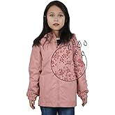 Wooksmi Kids Rain Jacket Boys Girls Lightweight Waterproof Hooded Coat