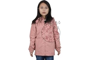 Wooksmi Kids Rain Jacket Boys Girls Lightweight Waterproof Hooded Coat