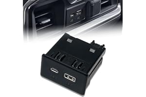 13525889 Rear Dual Charge USB Type-C Port Compatible with Chevy 2019–2023 Silverado 1500/2500 HD/3500 HD,Tahoe/Suburban;GMC 2