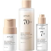 Anua Rice Skin Care Set | Cleansing Powder Face Wash, Milky Toner &amp; Hydrating Serum, Ceramide, Hyaluronic Acid, Skin Barrier Repair, Korean Skincare