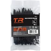 TR Industrial Multi-Purpose UV Resistant Black Cable Ties, 4 inches, 100 Pack