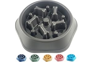 CAISHOW Slow Feeder Dog Bowl Anti Gulping Healthy Eating Interactive Bloat Stop Fun Alternative Non Slip Dog Slow Food Feeding Pet Bowl Slow Eating Healthy Design for Small Medium Size Dogs