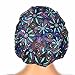 DK Scrub Hats Women’s Adjustable Bouffant Surgical Ponytail Cap Purple Blue Floral