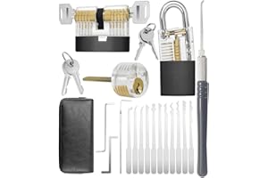 39 Locksmith Tools Kit - Compact Multitools Set with Practice Tools for Beginners & Pros for Fidget, Stress Relief & Skill Tr
