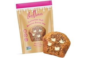 GoNanas Cinnamon Roll Banana Bread Mix, Vegan, Gluten Free Healthy Snacks. Oat Flour Bread or Muffin Mix. Women Owned, US Ingredients, Dairy Free, Nut Free, Delicious Snacks (1 Pack)
