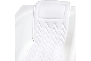 BATH HAVEN Bath Pillow for Tub, Full Body Bathtub Pillow and Mat for Head, Neck and Back Support, Relaxing Spa Cushion Head Rest and Mat for Tub Jacuzzi, Luxury Bathtub Accessories for Women and Men Quick Drying