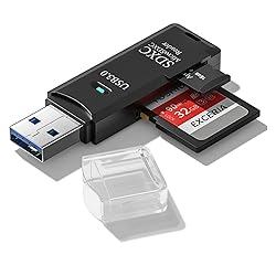 USB3.0 Micro SD Card Reader, 5Gbps 2-in-1 SD Card