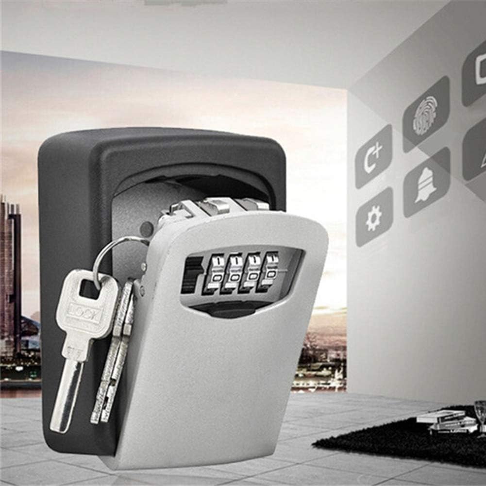 Caja de seguridad con combinación de 4 dígitos, para llave de casa