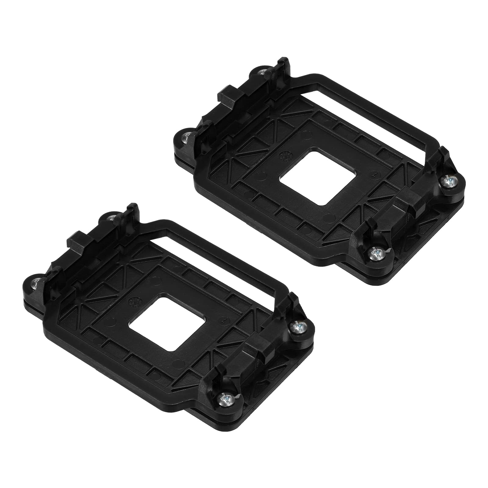 PATIKIL AM3 CPU Cooling Bracket Heatsink Bracket Cooling Mounting Sheet Plate Black Edge with 8 Screws for AM2 AM2+ AM3 AM3+ FM1 Motherboard Socket Pack of 2