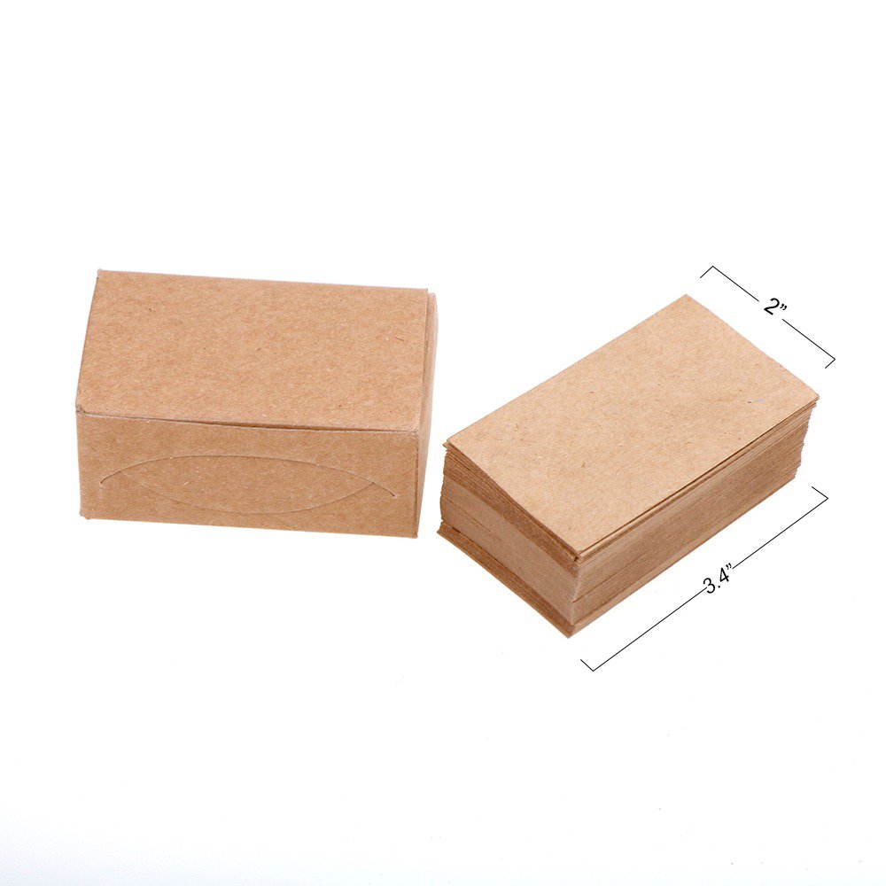 Blank Kraft Paper Business Cards, 400PCS Study Cards Stock Message Card