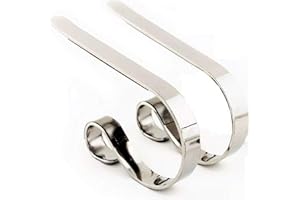 Haute Decor The Original MantleClip® Stocking Holder - 2 Pack (Silver) - Hang Christmas Stockings Safely and Securely from Mantels Up to 3 Inches Thick