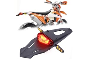 goodfitment Motorcycle LED Rear Fender 12V LED Tail Light Brake Lamp with 2pcs Turn Singla Light For Off-road Motorcycle Motocross Dirt Bike