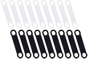 HEALEEP 50pcs Silicone Anti-Skid Strips for Clothes Hangers, Non-Slip Household Hanger Tape, Black and White