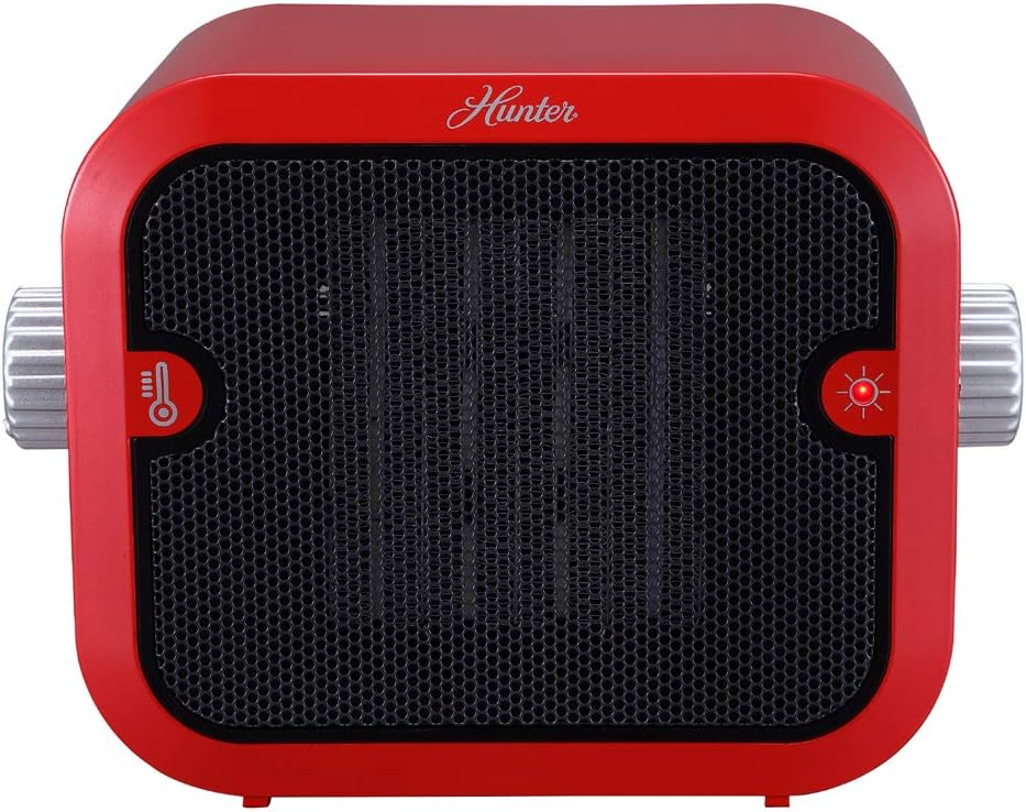 Hunter PC-003RD Retro Ceramic Space Heater (Red)