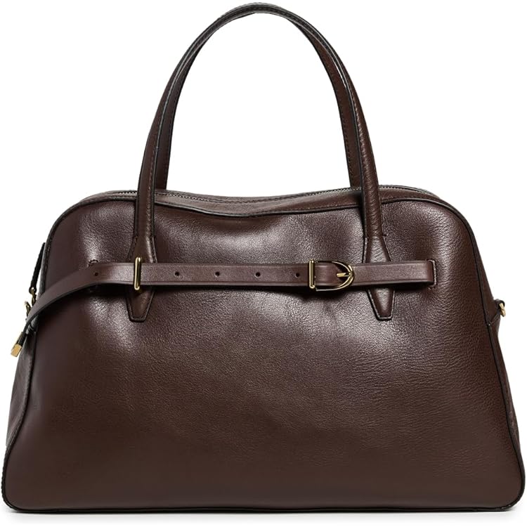 Amazon.com: Madewell Women Suede Lg Belted Satchel Dark Carob One