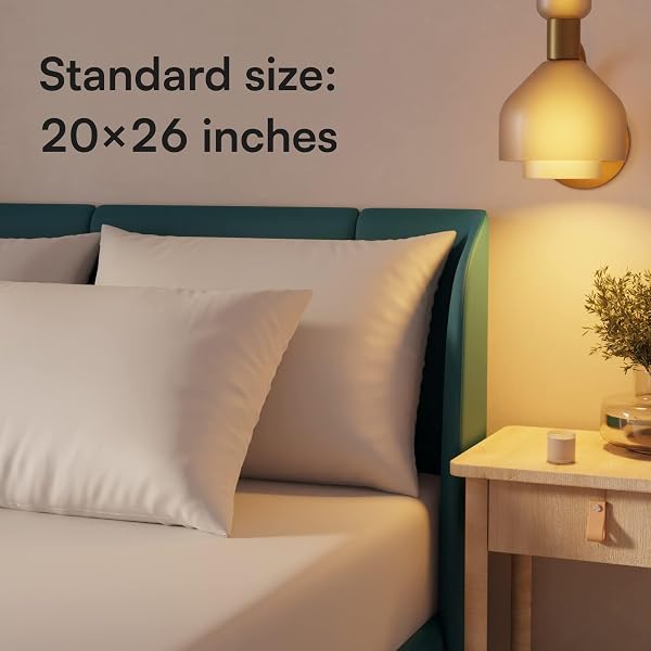 NIAGARA 4 PACK WATERPROOF PILLOW PROTECTORS STANDARD 20X26 INCHES SMOOTH ZIPPER PREMIUM ENCASEMENT COVERS QUIET CASES SET WHITE